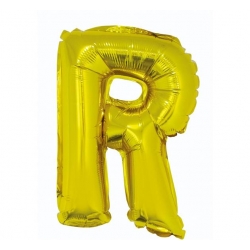 Balon foliowy złoty litera R (85 cm)
